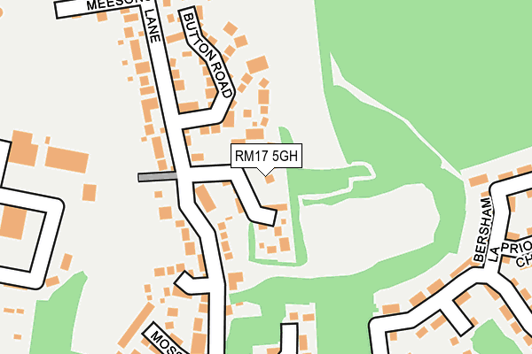 RM17 5GH map - OS OpenMap – Local (Ordnance Survey)