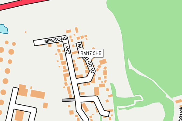RM17 5HE map - OS OpenMap – Local (Ordnance Survey)