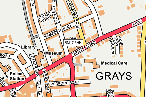 RM17 5HH map - OS OpenMap – Local (Ordnance Survey)