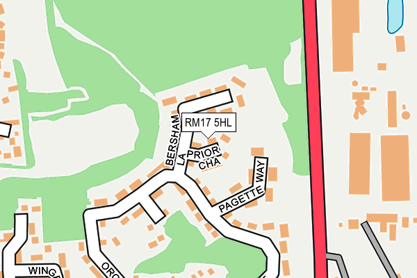 RM17 5HL map - OS OpenMap – Local (Ordnance Survey)