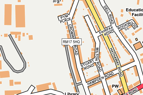 RM17 5HQ map - OS OpenMap – Local (Ordnance Survey)