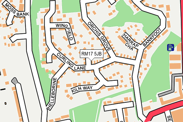 RM17 5JB map - OS OpenMap – Local (Ordnance Survey)