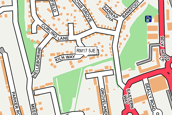 RM17 5JE map - OS OpenMap – Local (Ordnance Survey)