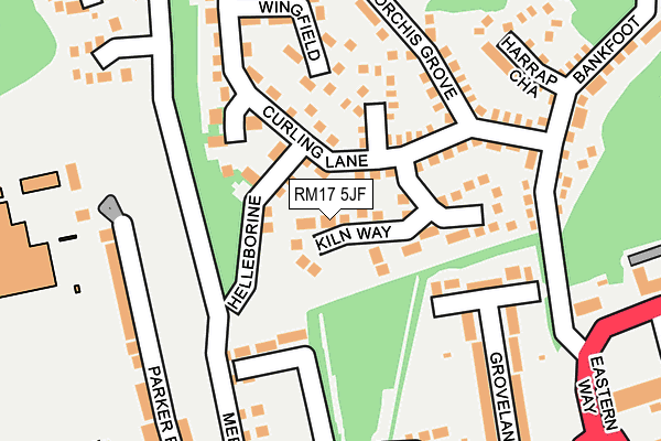 RM17 5JF map - OS OpenMap – Local (Ordnance Survey)