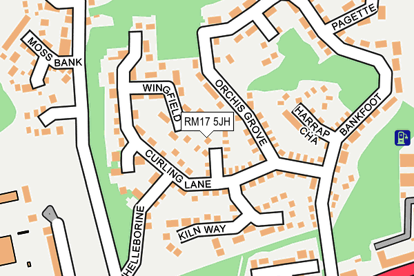 RM17 5JH map - OS OpenMap – Local (Ordnance Survey)