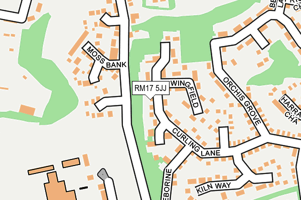 RM17 5JJ map - OS OpenMap – Local (Ordnance Survey)