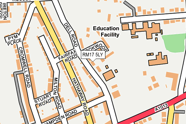 RM17 5LY map - OS OpenMap – Local (Ordnance Survey)