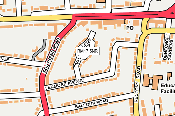 RM17 5NR map - OS OpenMap – Local (Ordnance Survey)