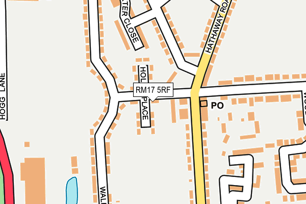 RM17 5RF map - OS OpenMap – Local (Ordnance Survey)