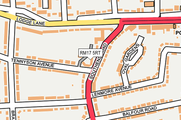 RM17 5RT map - OS OpenMap – Local (Ordnance Survey)
