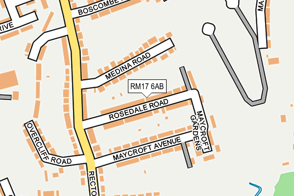 RM17 6AB map - OS OpenMap – Local (Ordnance Survey)