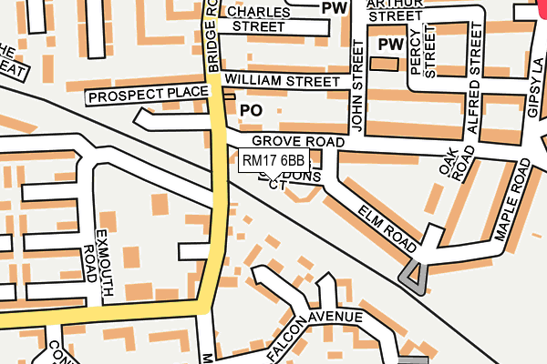 RM17 6BB map - OS OpenMap – Local (Ordnance Survey)