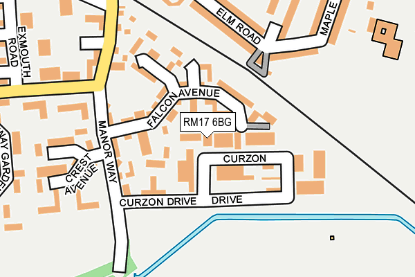 RM17 6BG map - OS OpenMap – Local (Ordnance Survey)