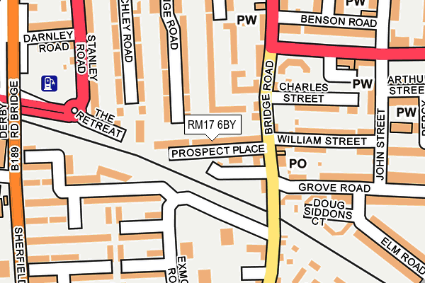 RM17 6BY map - OS OpenMap – Local (Ordnance Survey)