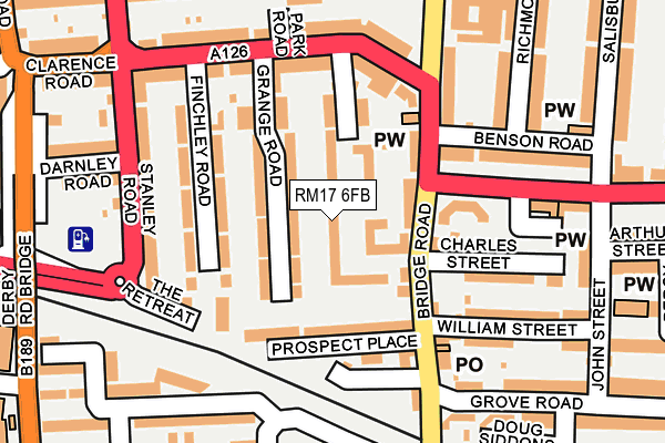 RM17 6FB map - OS OpenMap – Local (Ordnance Survey)