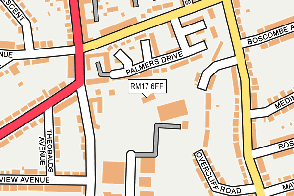 RM17 6FF map - OS OpenMap – Local (Ordnance Survey)