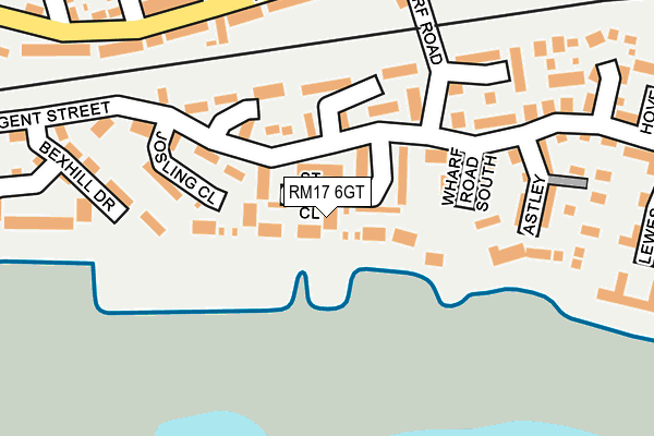 RM17 6GT map - OS OpenMap – Local (Ordnance Survey)