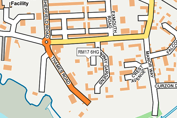 RM17 6HG map - OS OpenMap – Local (Ordnance Survey)