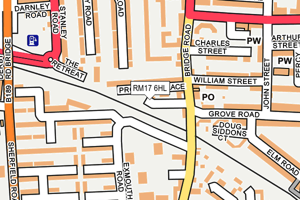 RM17 6HL map - OS OpenMap – Local (Ordnance Survey)