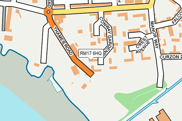 RM17 6HQ map - OS OpenMap – Local (Ordnance Survey)