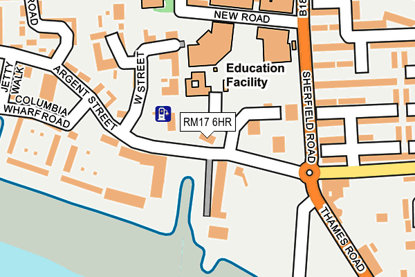 RM17 6HR map - OS OpenMap – Local (Ordnance Survey)