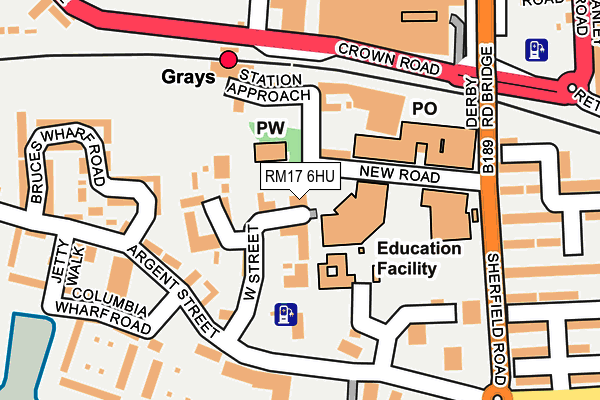 RM17 6HU map - OS OpenMap – Local (Ordnance Survey)