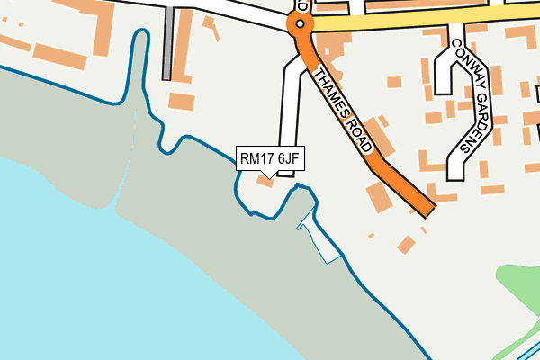 RM17 6JF map - OS OpenMap – Local (Ordnance Survey)