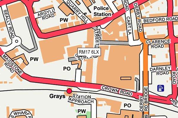 RM17 6LX map - OS OpenMap – Local (Ordnance Survey)