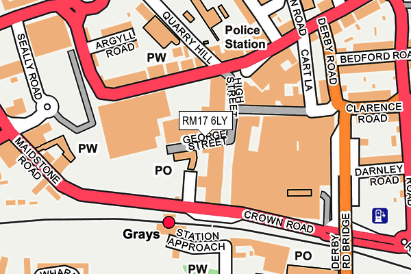 RM17 6LY map - OS OpenMap – Local (Ordnance Survey)