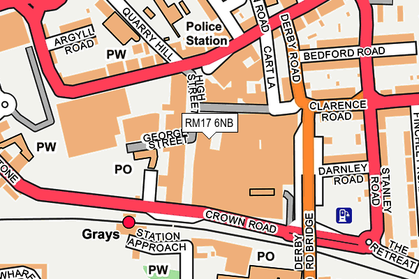 RM17 6NB map - OS OpenMap – Local (Ordnance Survey)
