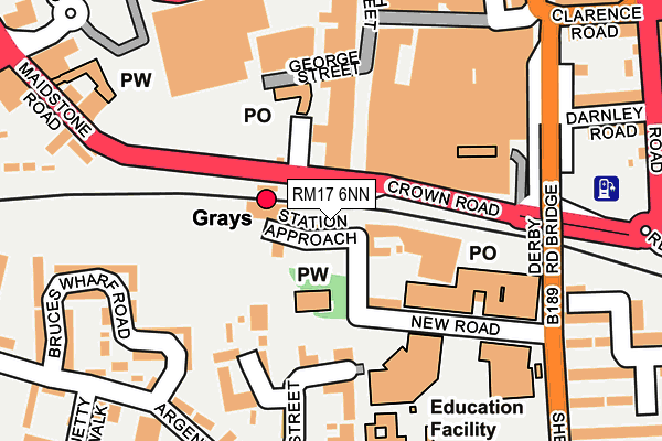 RM17 6NN map - OS OpenMap – Local (Ordnance Survey)