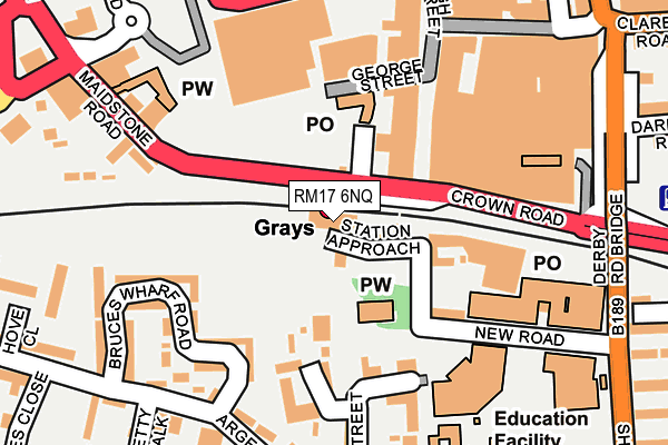 RM17 6NQ map - OS OpenMap – Local (Ordnance Survey)