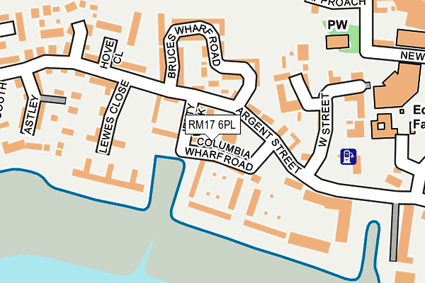 RM17 6PL map - OS OpenMap – Local (Ordnance Survey)
