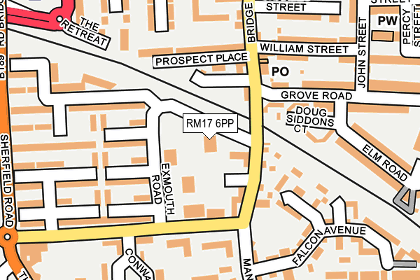 RM17 6PP map - OS OpenMap – Local (Ordnance Survey)