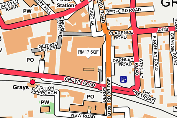 RM17 6QF map - OS OpenMap – Local (Ordnance Survey)