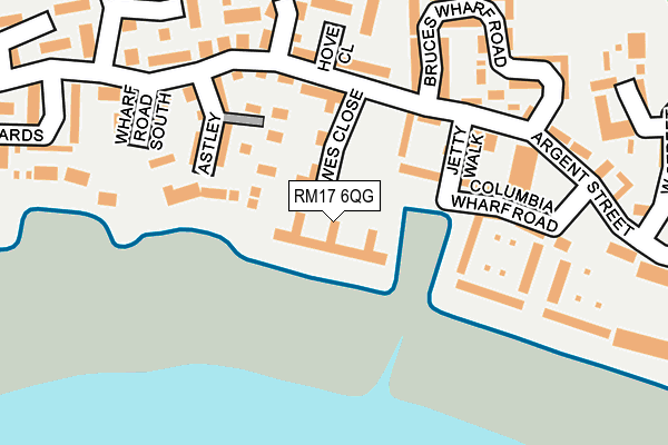 RM17 6QG map - OS OpenMap – Local (Ordnance Survey)