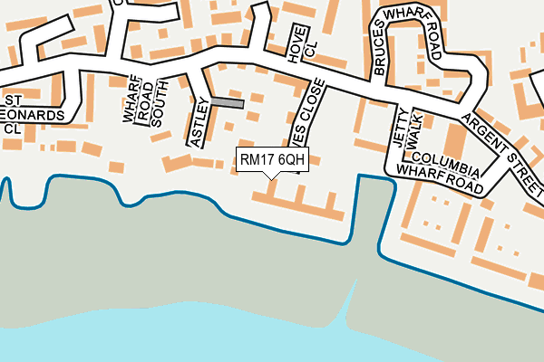 RM17 6QH map - OS OpenMap – Local (Ordnance Survey)