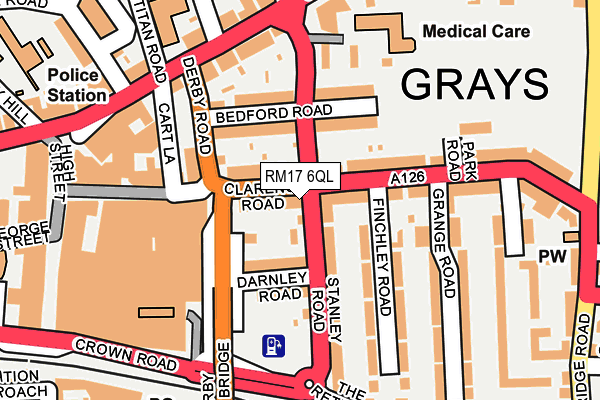 RM17 6QL map - OS OpenMap – Local (Ordnance Survey)