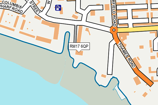 RM17 6QP map - OS OpenMap – Local (Ordnance Survey)