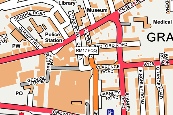 RM17 6QQ map - OS OpenMap – Local (Ordnance Survey)