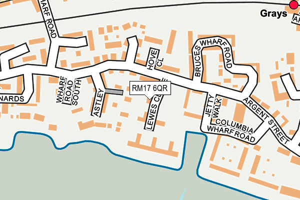 RM17 6QR map - OS OpenMap – Local (Ordnance Survey)