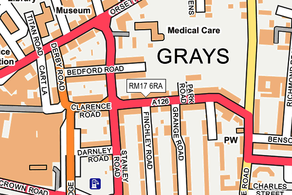 RM17 6RA map - OS OpenMap – Local (Ordnance Survey)