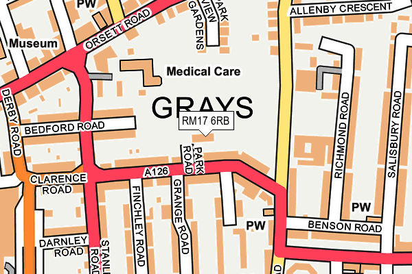 RM17 6RB map - OS OpenMap – Local (Ordnance Survey)