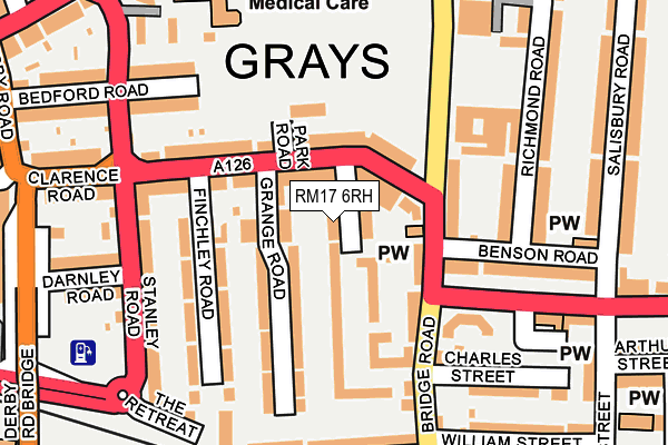 RM17 6RH map - OS OpenMap – Local (Ordnance Survey)