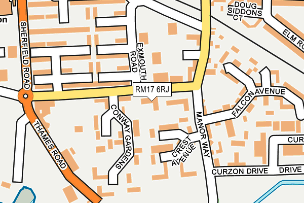 RM17 6RJ map - OS OpenMap – Local (Ordnance Survey)