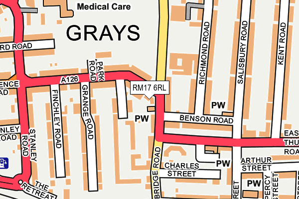 RM17 6RL map - OS OpenMap – Local (Ordnance Survey)