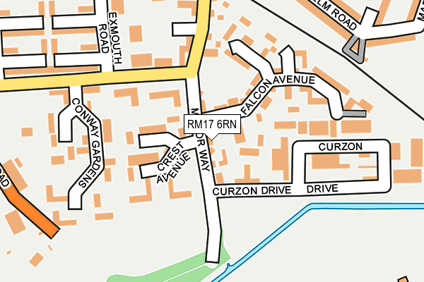 RM17 6RN map - OS OpenMap – Local (Ordnance Survey)