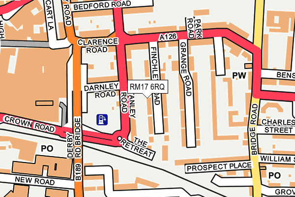 RM17 6RQ map - OS OpenMap – Local (Ordnance Survey)