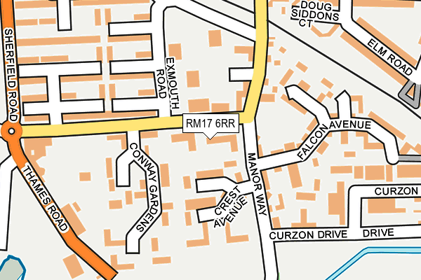 RM17 6RR map - OS OpenMap – Local (Ordnance Survey)