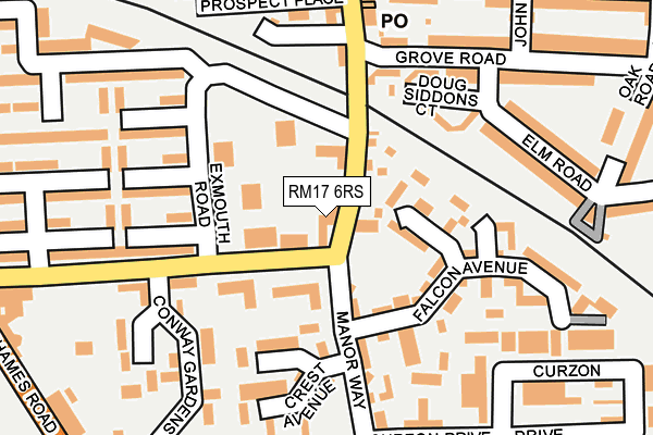 RM17 6RS map - OS OpenMap – Local (Ordnance Survey)